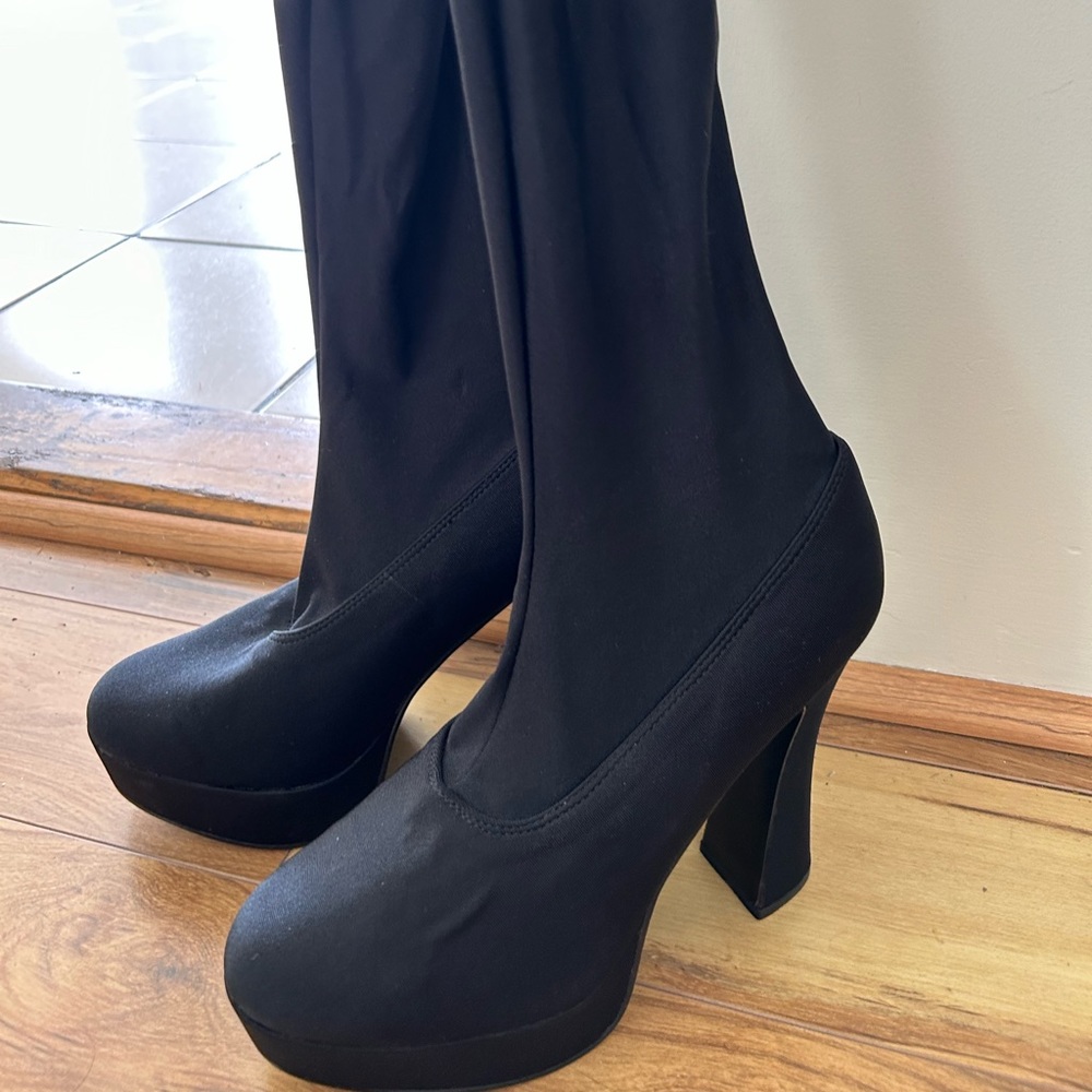 Pleaser | Electra 3000 | Black Over-the-Knee Boot